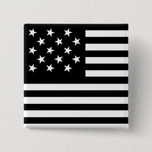 15 Sterne US-Flagge Knopf Button