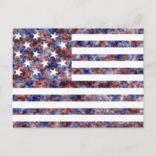 15 Sterne US-Flagge Postkarte