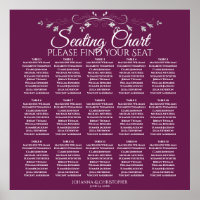 15 Tabelle Elegant Magenta Hochzeitssattel