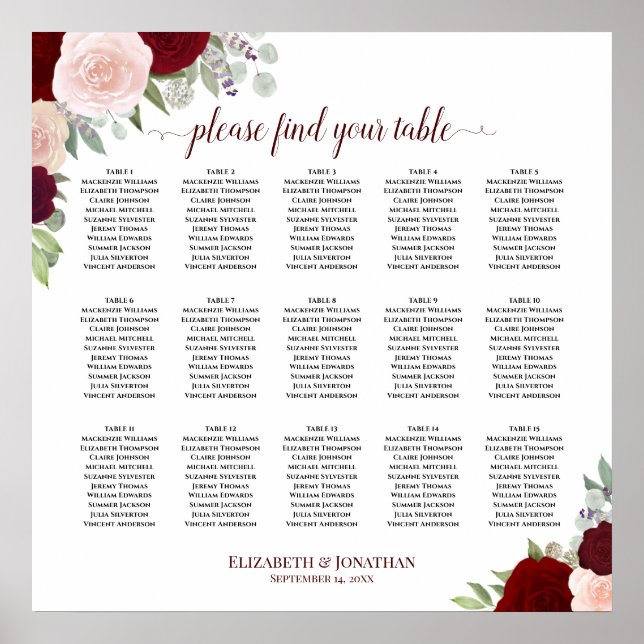 15 Tableau Chaises en Roses rouges et roses bordea (Devant)
