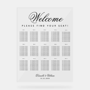 15 Tische Minimalistischer Einfacher Hochzeit Sitz Acrylschild