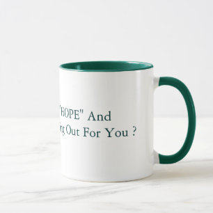 15-Unze-"HOFFNUNG" und "ÄNDERUNG" Grün Tasse