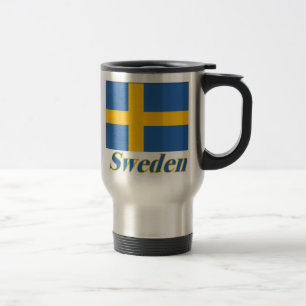 15-Unze-rostfreie Pendler-Tassen-Flagge/Schweden Reisebecher