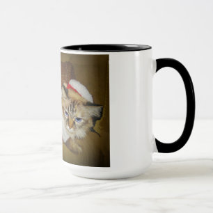 15 Unze. Tasse mit Dezi der Ragdoll gekleidet als