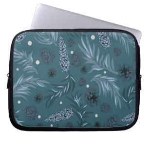 15 Weihnachtsmuster, Kiefernschnee 12 Laptopschutzhülle