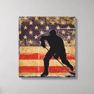 15" x 16" Leinwand-Druck ~ USA-Hockey-Spieler Leinwanddruck