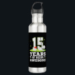 15 Years Of Being Awesome 15th Birthday Golf Theme Edelstahlflasche<br><div class="desc">15 Years Of Being Awesome 15th Birthday Golf Theme T-Shirt</div>