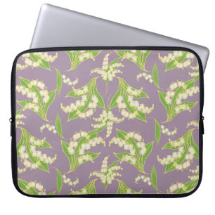 15-Zoll-Laptop-Sieb: Lilies of the Valley, Mauve Laptopschutzhülle