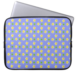 15-Zoll-Laptop-Sieb: Primrosen auf Violet Blue Laptopschutzhülle