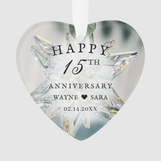 15e anniversaire du Mariage de cristal noir + blan (devant)