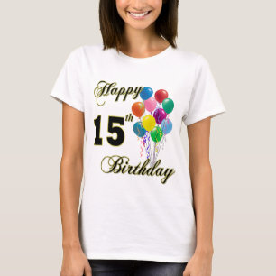 15ème T-shirt heureux d'anniversaire