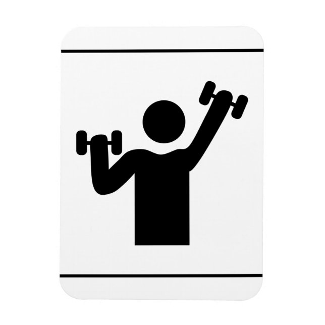 15G GYM GESUNDE ATHLETE ICON FITNESS EXZERZISE WEI MAGNET (Vertikal)