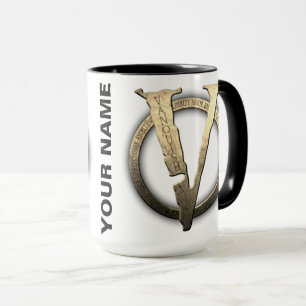 15oz CUSTOM "V" w/Name Kaffee Tasse