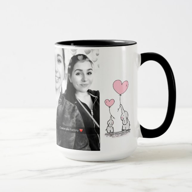 15oz kombinierte kundenspezifische Tasse des (Rechts)