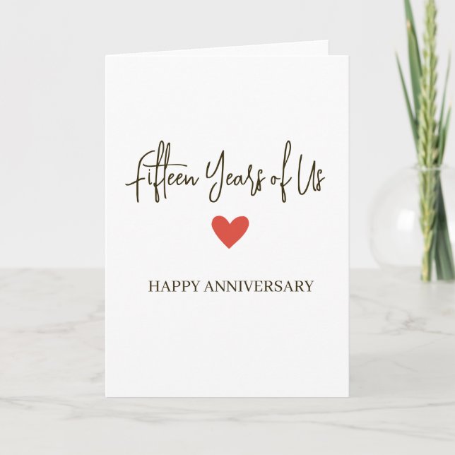 15th Anniversary – Fifteen Years of Us Karte (Vorderseite)