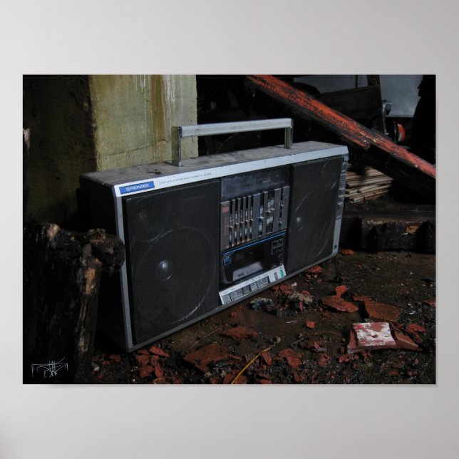 15x11 Boom Box Print Poster (Vorne)