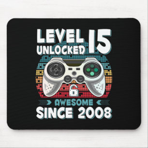 15yr Bday Son Boy Funny Gamer 15. 15. Mousepad