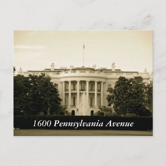 1600 Pennsylvania Avenue Postkarte (Vorderseite)