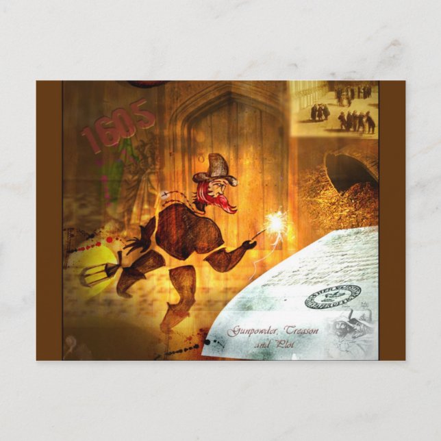 1605 - Das Schießpulver-Grundstück (Einzelheiten) Postkarte (Vorderseite)