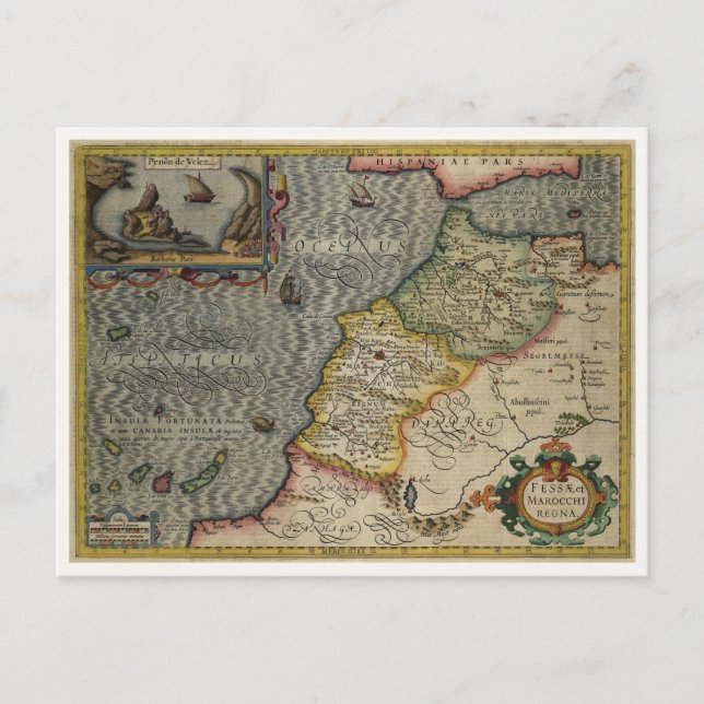 1606 Karte Fez und das Königreich Marokko von Hond (Vorderseite)