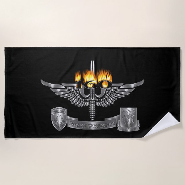 160. Special Operations Aviation NIGHT STALKERS  Strandtuch (Vorderseite)