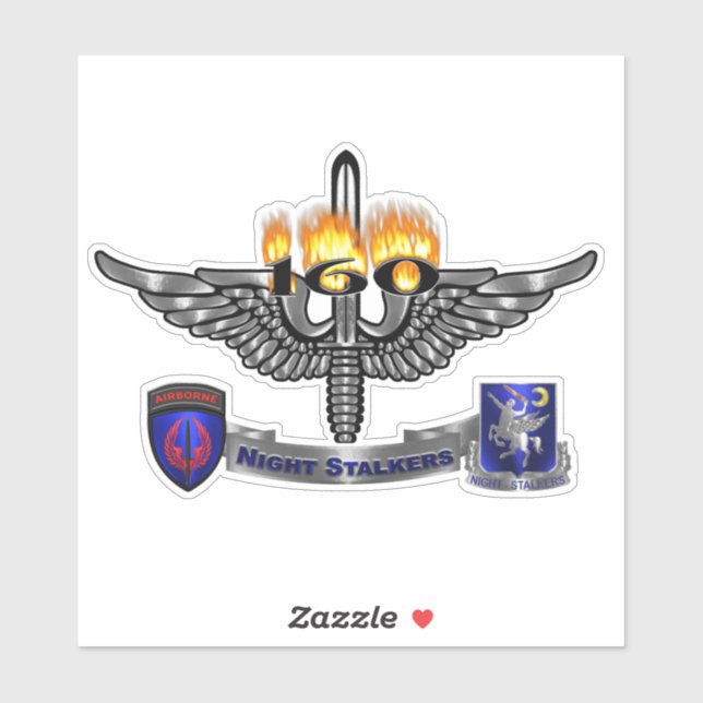160. Special Operations Aviation Regiment "SOAR" Aufkleber (Blatt)