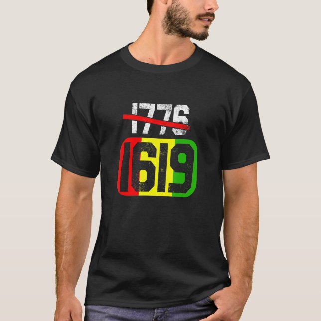 1619 Schwarze Geschichte Monat Afrikanisches Afrik T-Shirt (Vorderseite)