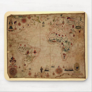 1633 Atantic Ozean Portolan Diagramm - Pascoal Mousepad
