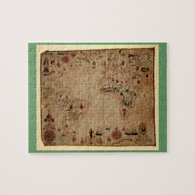 1633 Atlantik Portolan Chart - Pascoal Roiz (Horizontal)