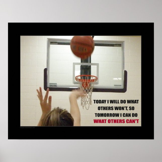 #164 (Matte) Basketball Poster (Vorne)