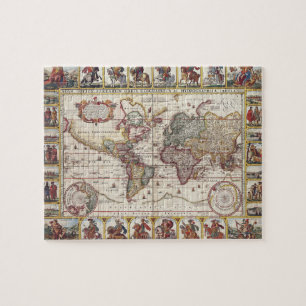 1652 Weltkarte, Doncker Seeatlas Weltkarte