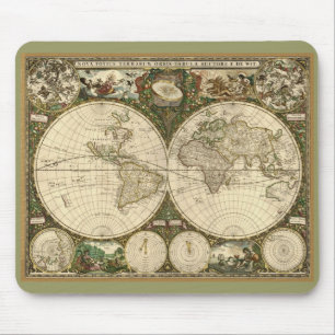 1660 Frederick de Wit Alte Welt Karte Mauspad