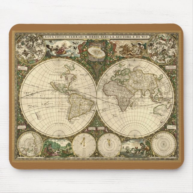1660 Frederick de Wit Old World Map Mousepad (Vorne)