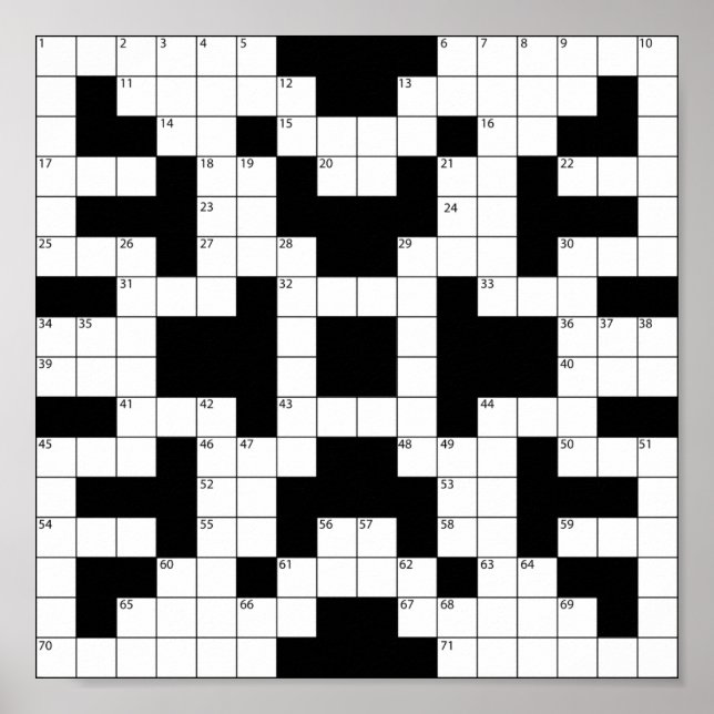 16640-Kreuzworträtsel-VEC CROSSWORD PUZZLE Poster (Vorne)