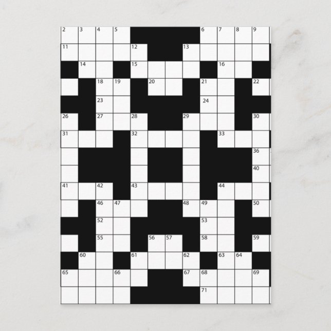 16640-Kreuzworträtsel-VEC CROSSWORD PUZZLE VEC Postkarte (Vorderseite)