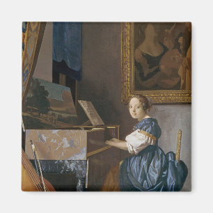 1670, eine junge Lady mit Sitz in einer Jungfrau Magnet