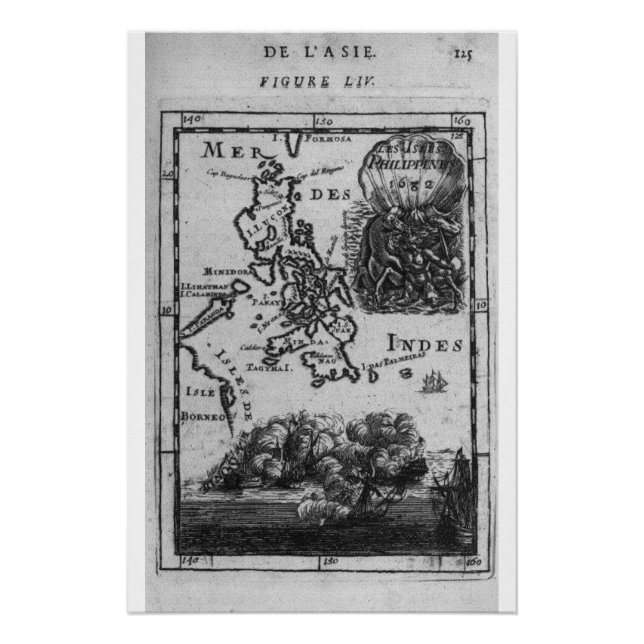 1682 Karte der Philippinen Poster (Vorderseite)