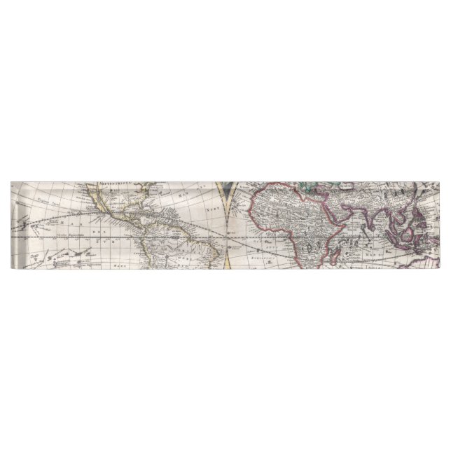 1685 Bormeester Map of the World Namensplakette (Vorderseite)