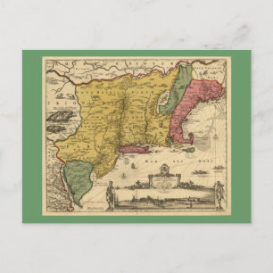 1685 Karte - New Belgien, The New World, New Engla