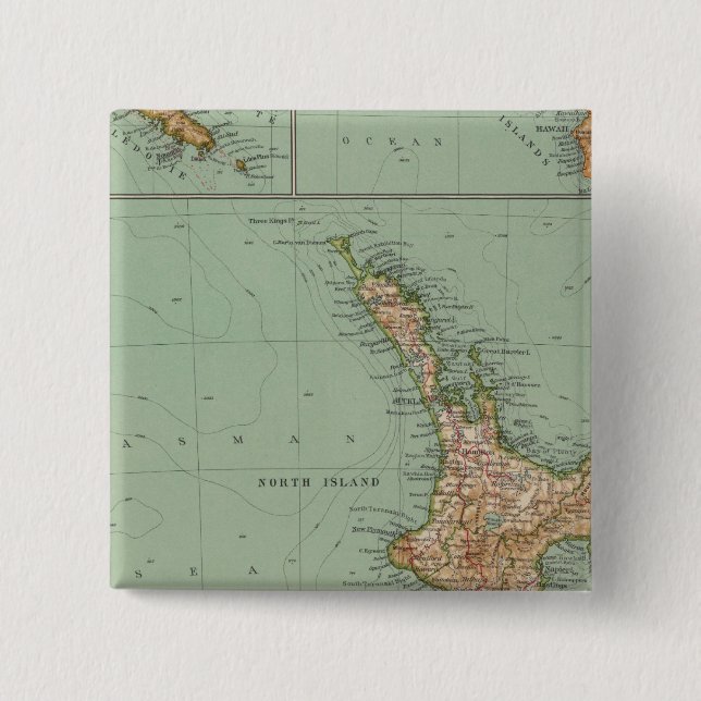 169 Neuseeland, Hawaii, Tasmanien Button (Vorderseite)