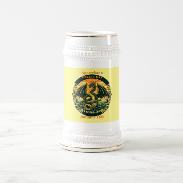 16.01. - Einen Drachentag schätzen Bierglas (Mittel)