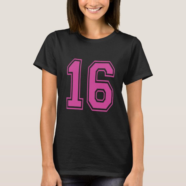 16 16 Varsity num T-Shirt (Vorderseite)