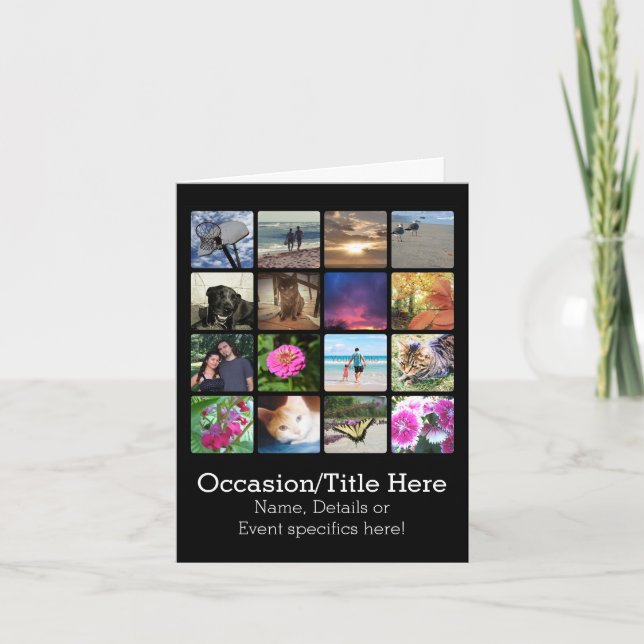 16 abgerundete Ecken FotoCollage oder Instagramm Karte (Vorderseite)