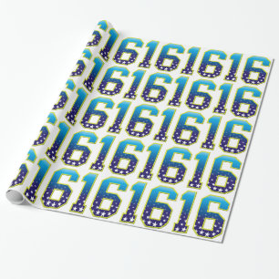 16 Alters-Stern Geschenkpapier