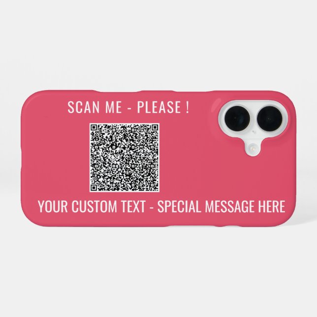 16 Analyse de code QR personnalisée et coque iphone d (Verso Horizontal)