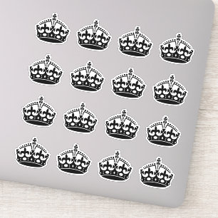 16 Behieltest Calm Crown Black Aufkleber