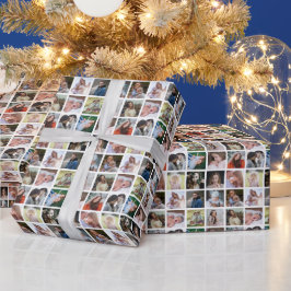 16 Benutzerdefinierte FotoCollage | Einfach Person Geschenkpapier