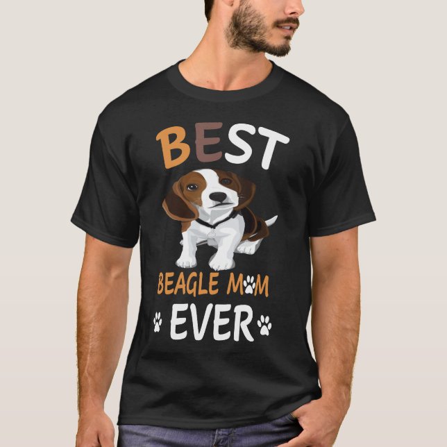 16 Beste Beagle-Mama je T-Shirt (Vorderseite)