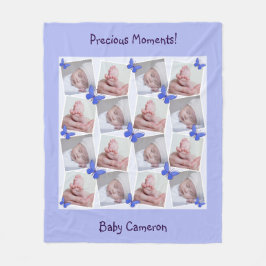 16 Bilder Collage Wertvoll Moments Periwinkle Blue Fleecedecke