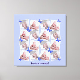 16 Bilder Collage Wertvoll Moments Periwinkle Blue Leinwanddruck